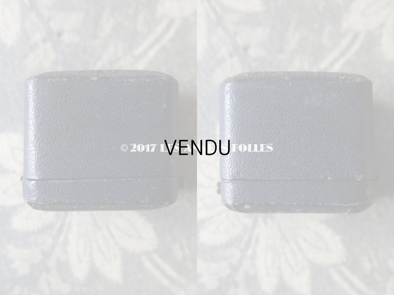 画像7: アンティーク ジュエリーボックス 金彩入り ダークブルー リングボックス