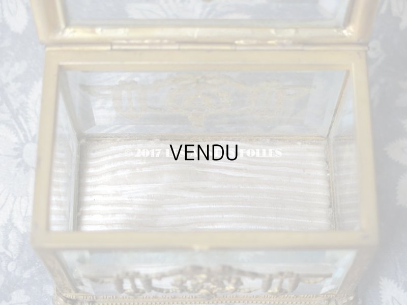 画像8: 19世紀 アンティーク ジュエリーボックス 薔薇とリボンのガーランド