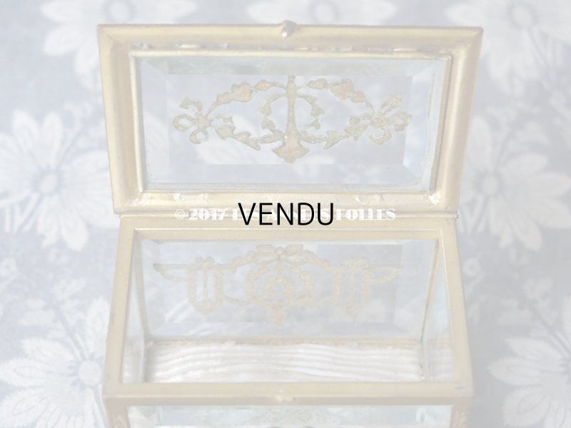 画像7: 19世紀 アンティーク ジュエリーボックス 薔薇とリボンのガーランド