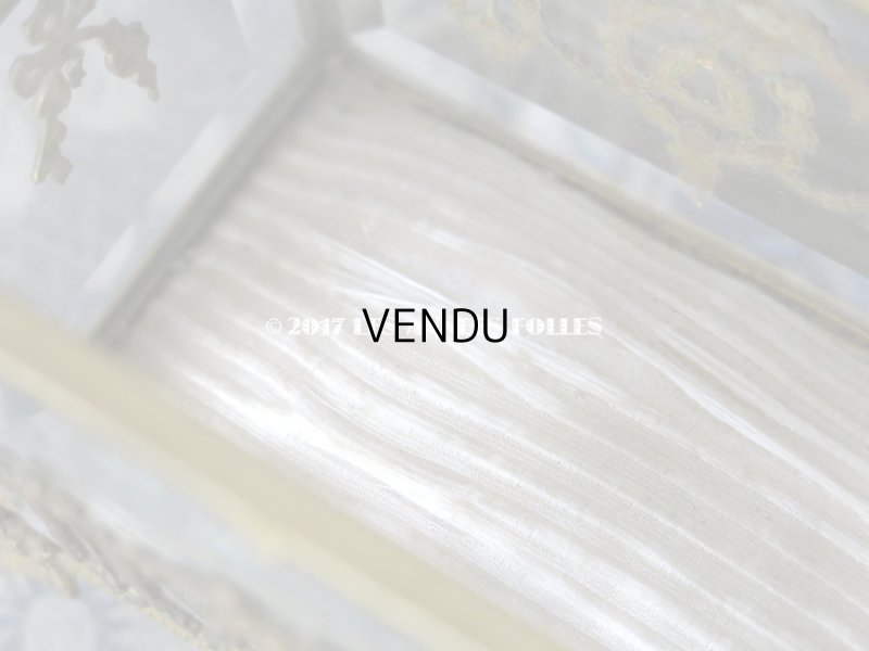 画像9: 19世紀 アンティーク ジュエリーボックス 薔薇とリボンのガーランド