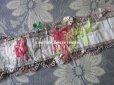 画像9: 18世紀 アンティーク シルク製 ジャガード織 リボン 花模様 