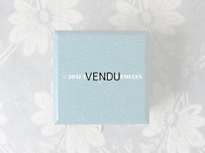 画像4: アンティーク ジュエリーボックス 金彩入り ターコイズブルー