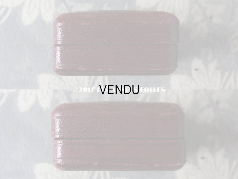 画像7: アンティーク ジュエリーボックス 本革 ボルドー