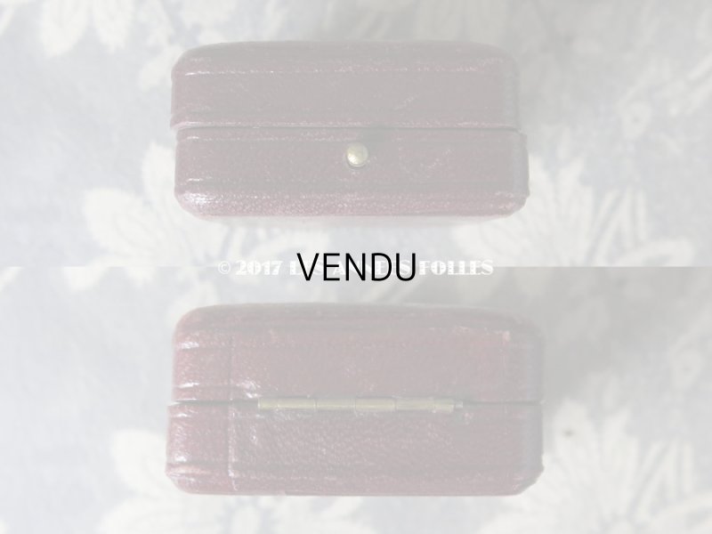 画像6: アンティーク ジュエリーボックス 本革 ボルドー