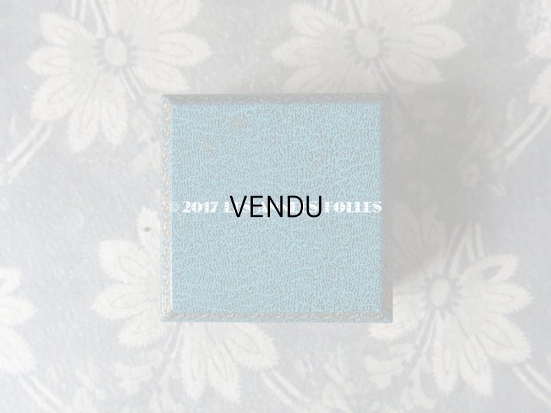 画像3: アンティーク ジュエリーボックス 金彩入り ターコイズブルー