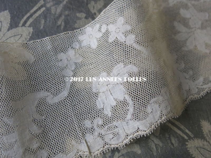 画像6: 18世紀 アンティーク 手編みの ヴァランシエンヌレース 花模様 