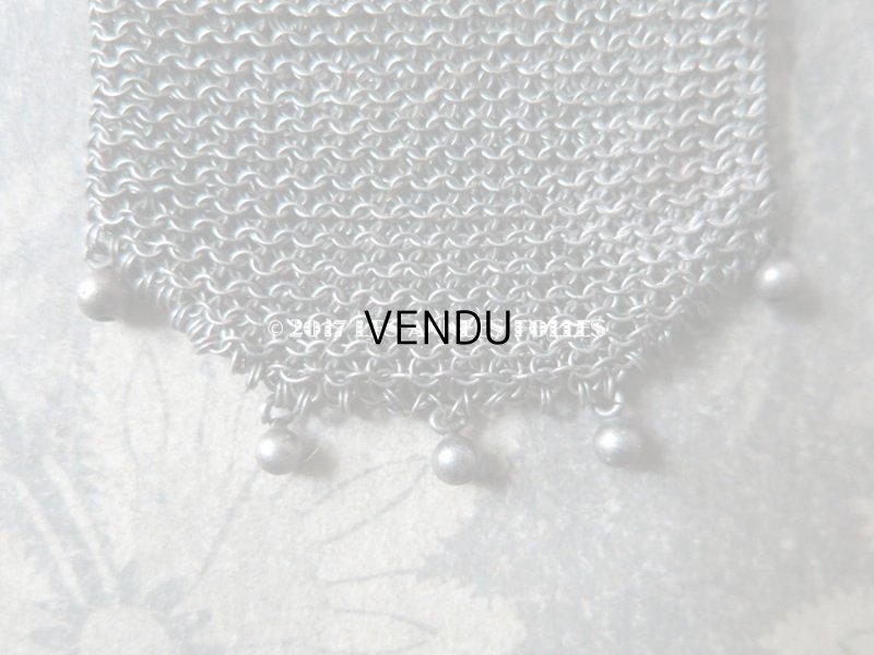 画像5: 1900年代 アンティーク シルバー製 鈴蘭 メタルメッシュのコインケース 仕切り付き