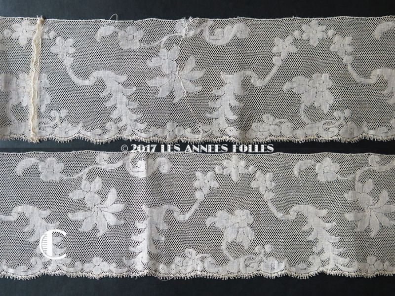 画像14: 18世紀 アンティーク 手編みの ヴァランシエンヌレース 花模様 