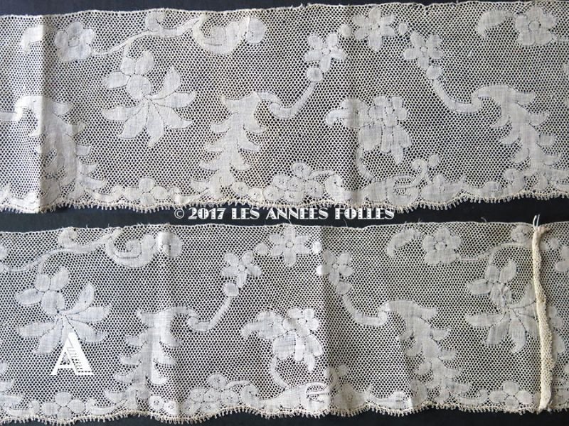 画像11: 18世紀 アンティーク 手編みの ヴァランシエンヌレース 花模様 