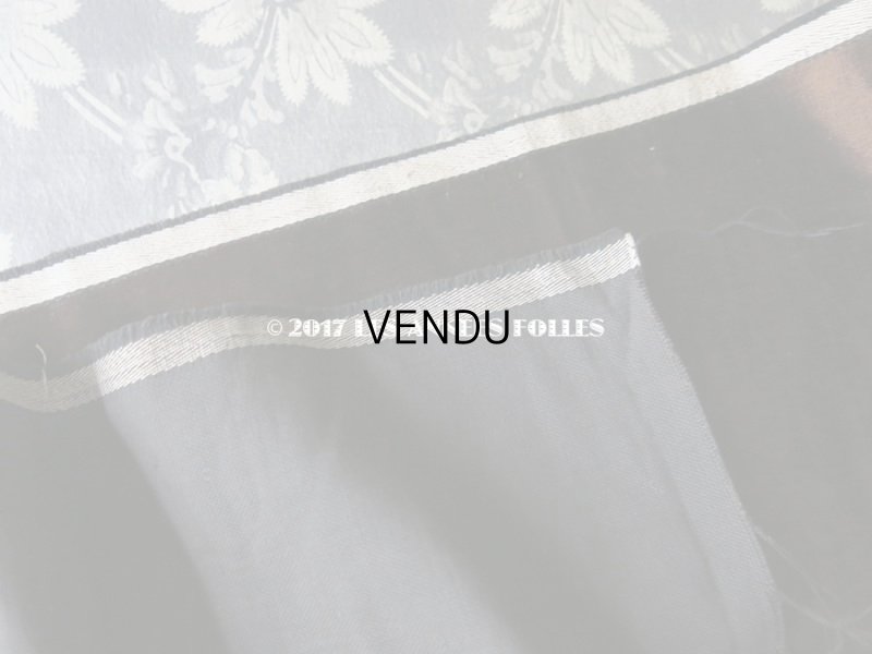 画像3: 19世紀末 アンティーク ファブリック シルク製 ベルベット チョコレートブラウン