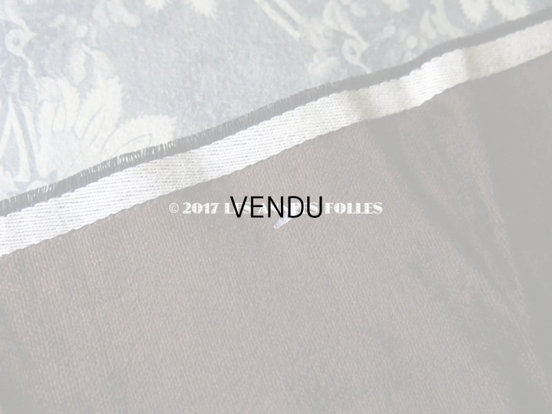 画像4: 19世紀末 アンティーク ファブリック シルク製 ベルベット チョコレートブラウン