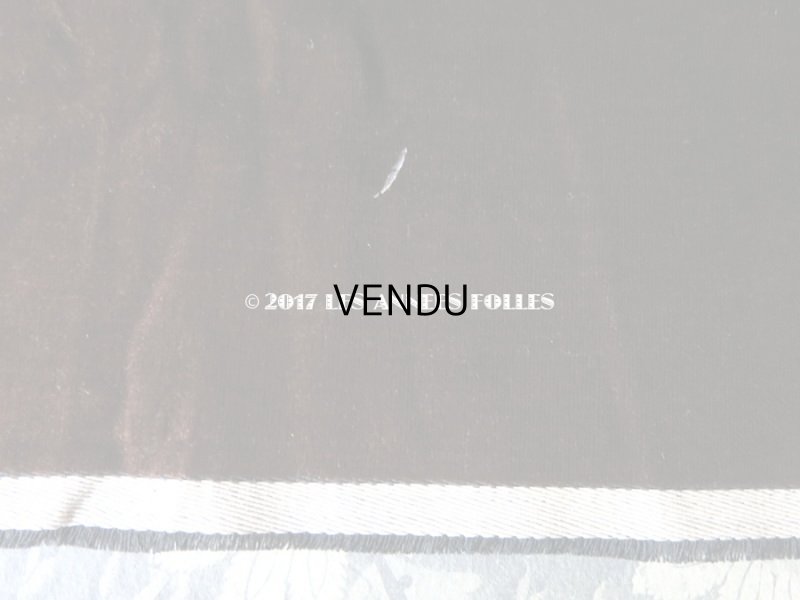 画像6: 19世紀末 アンティーク ファブリック シルク製 ベルベット チョコレートブラウン