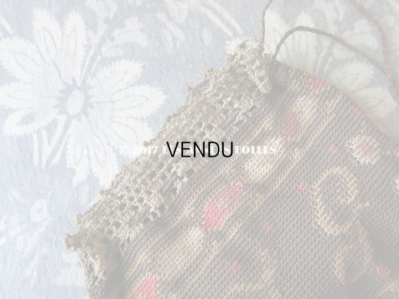 画像7: 19世紀末 アンティーク  オモニエール イニシャル入り