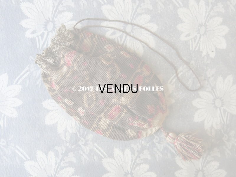 画像3: 19世紀末 アンティーク  オモニエール イニシャル入り