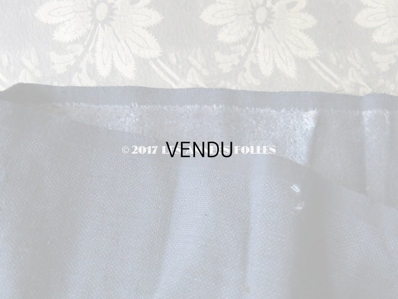 画像3: 19世紀末 アンティーク ファブリック シルク製 ベルベット サックスブルー　