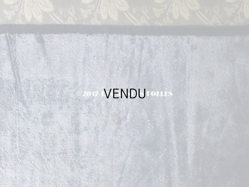 画像10: 19世紀末 アンティーク ファブリック シルク製 ベルベット サックスブルー　