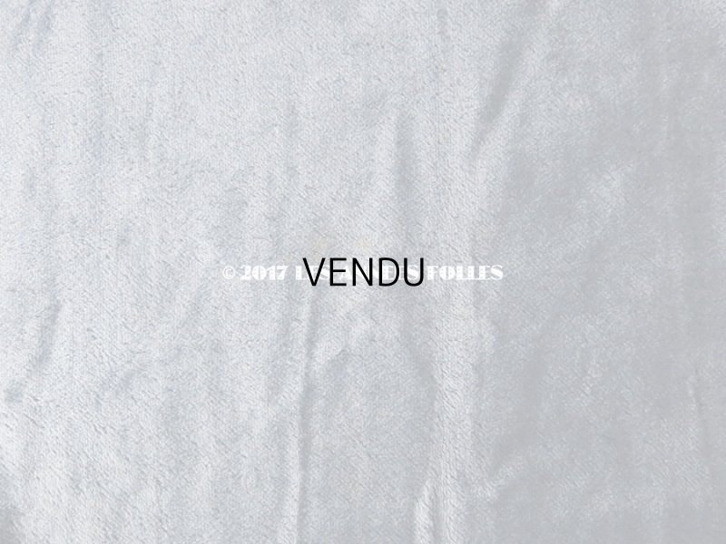 画像7: 19世紀末 アンティーク ファブリック シルク製 ベルベット サックスブルー　