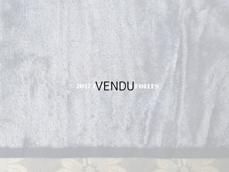 画像8: 19世紀末 アンティーク ファブリック シルク製 ベルベット サックスブルー　