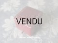 アンティーク ジュエリーボックス 金彩入り ブルー リングボックス