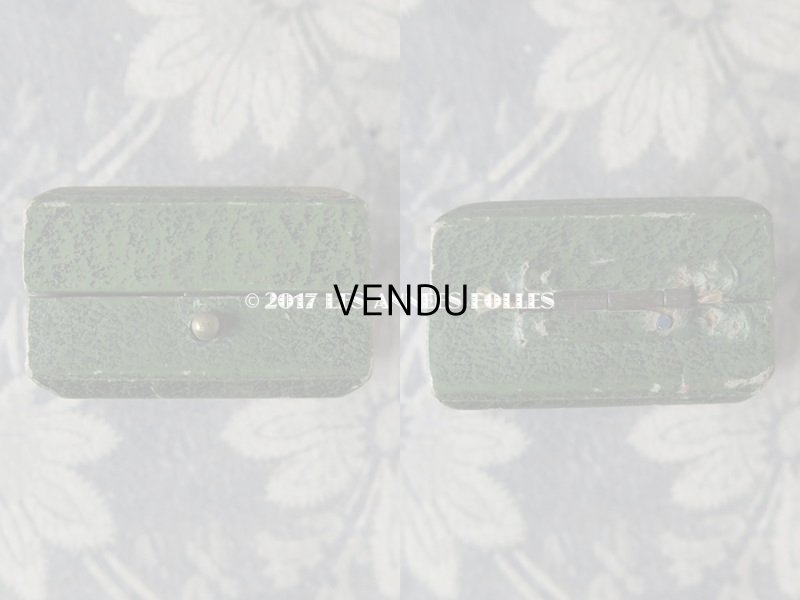 画像3: アンティーク ジュエリーボックス 金彩入り グリーン