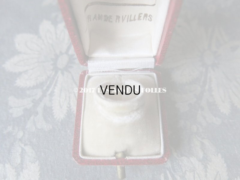 画像4: アンティーク ジュエリーボックス 金彩入り ブルー リングボックス