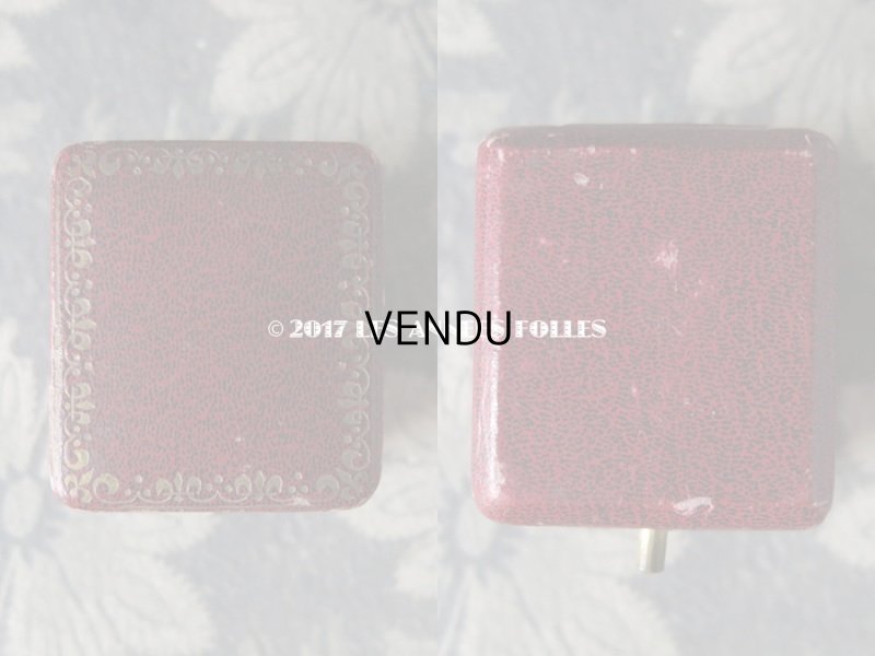 画像7: アンティーク ジュエリーボックス 金彩入り ブルー リングボックス