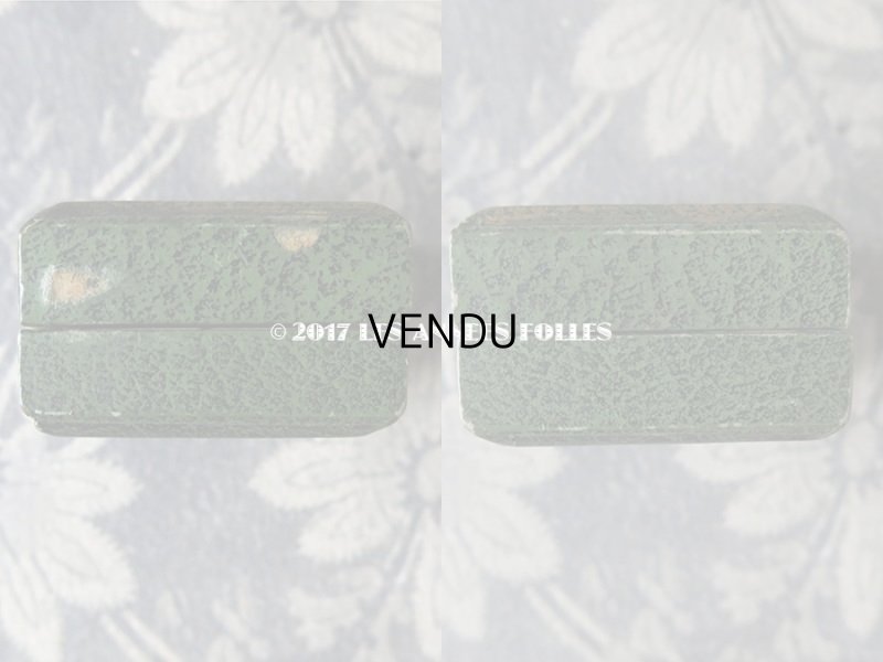 画像4: アンティーク ジュエリーボックス 金彩入り グリーン