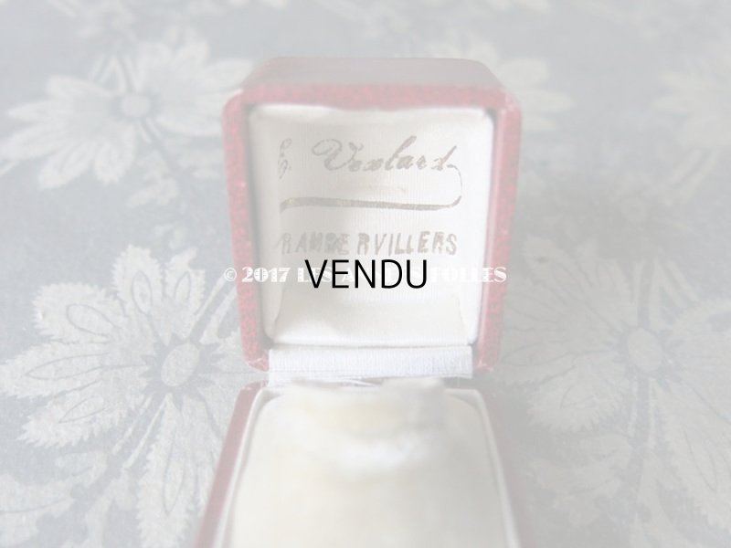 画像3: アンティーク ジュエリーボックス 金彩入り ブルー リングボックス