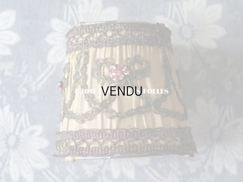 画像6: 19世紀末 アンティーク ロココ調 小さな ランプシェード 淡い山吹色