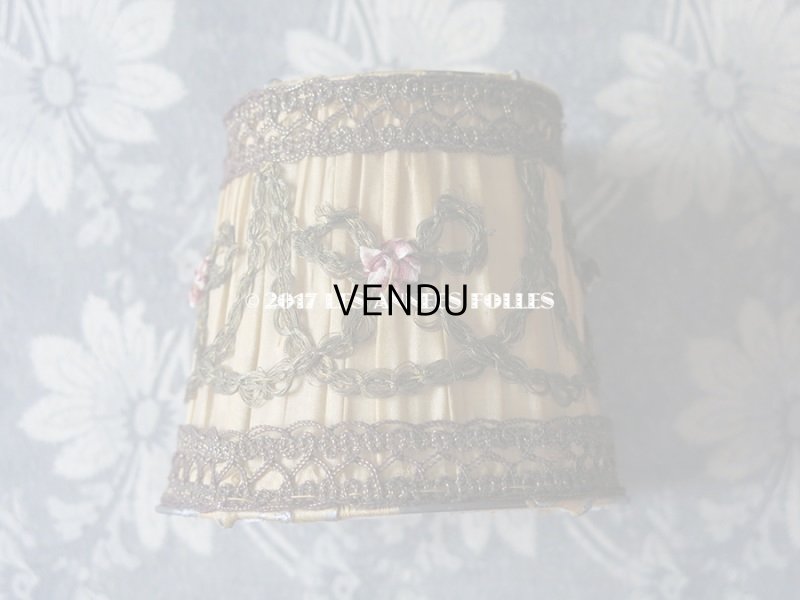 画像8: 19世紀末 アンティーク ロココ調 小さな ランプシェード 淡い山吹色