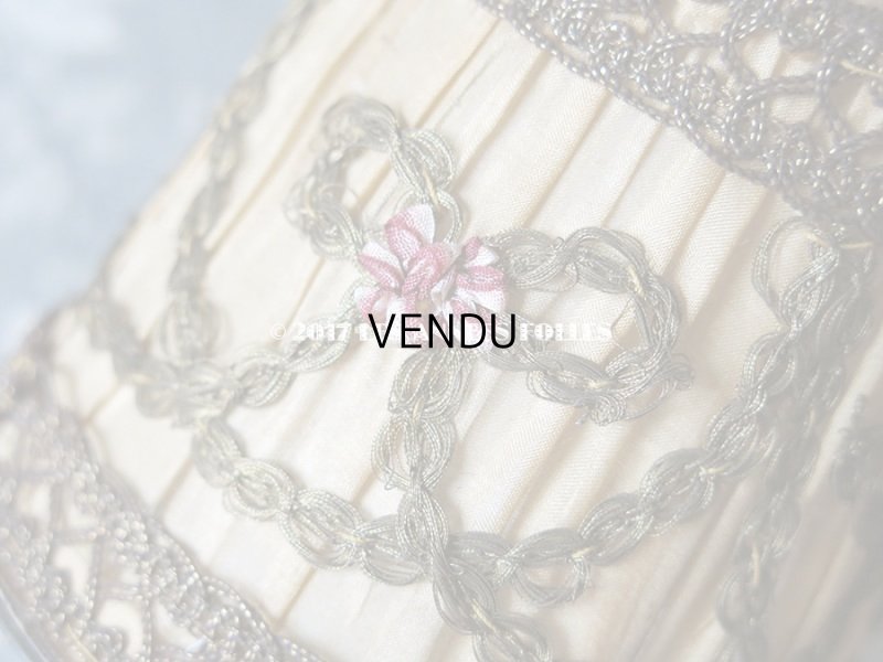 画像10: 19世紀末 アンティーク ロココ調 小さな ランプシェード 淡い山吹色