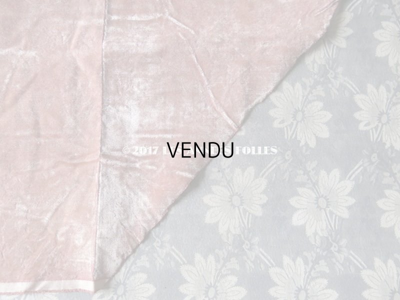 画像6: 19世紀末 アンティーク ファブリック シルク製 ベルベット オールドローズ