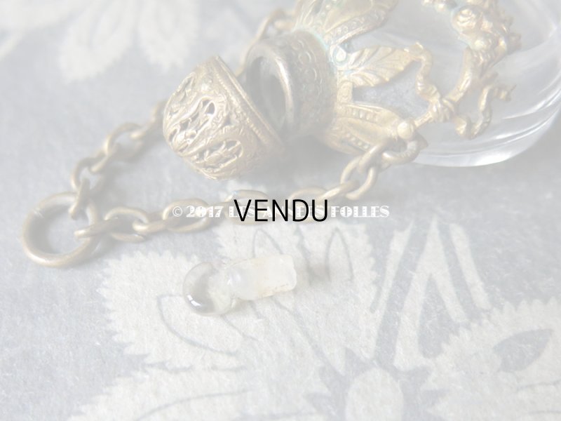 画像8: アンティーク シャトレーヌ用 薔薇のガーランドのパフュームボトル 携帯用