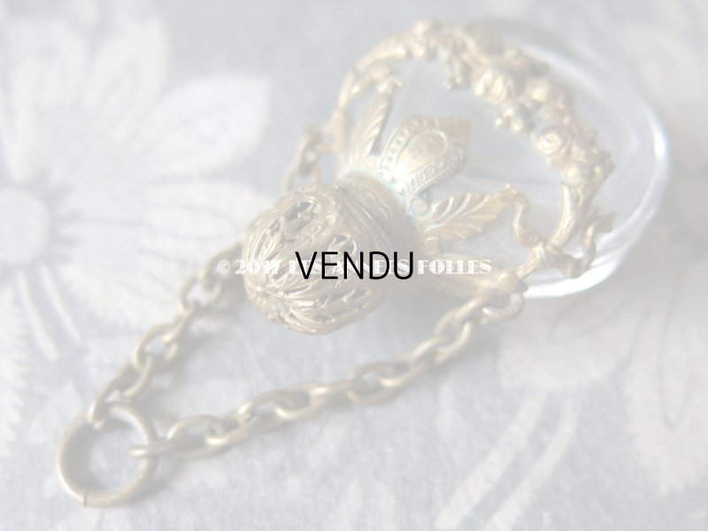 画像5: アンティーク シャトレーヌ用 薔薇のガーランドのパフュームボトル 携帯用