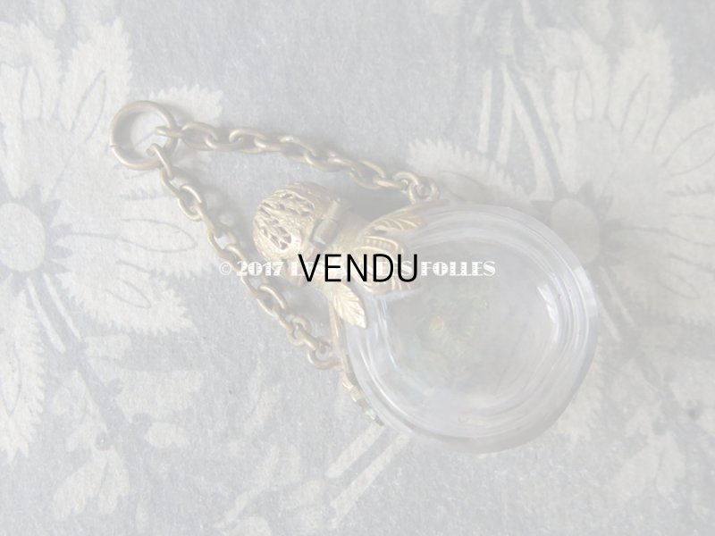 画像3: アンティーク シャトレーヌ用 薔薇のガーランドのパフュームボトル 携帯用