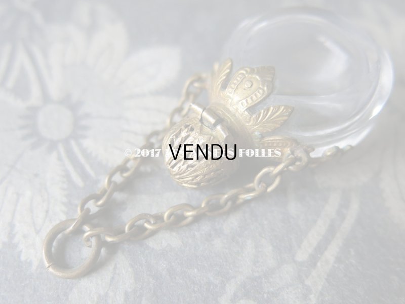 画像6: アンティーク シャトレーヌ用 薔薇のガーランドのパフュームボトル 携帯用