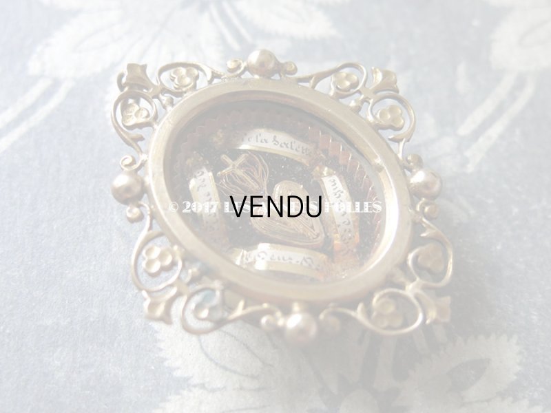 画像3: 【 2017クリスマスセール対象外 】 19世紀 アンティーク ルリケール　聖遺物のペンダント　クロス＆ハート 聖人の遺品