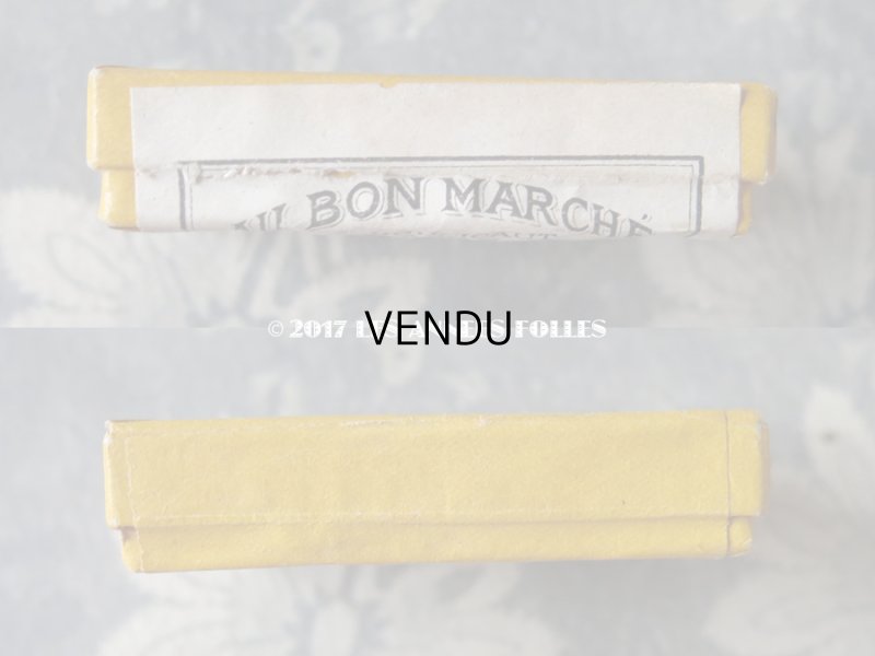 画像5: 【 2017クリスマスセール対象外 】 アンティーク 未開封 ガラスビーズ入り 硝子の蓋の紙箱 - AU BON MARCHE PARIS -