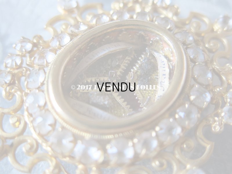 画像7: 19世紀 アンティーク ルリケール　聖遺物のペンダント　ラインストーン 聖人の遺品