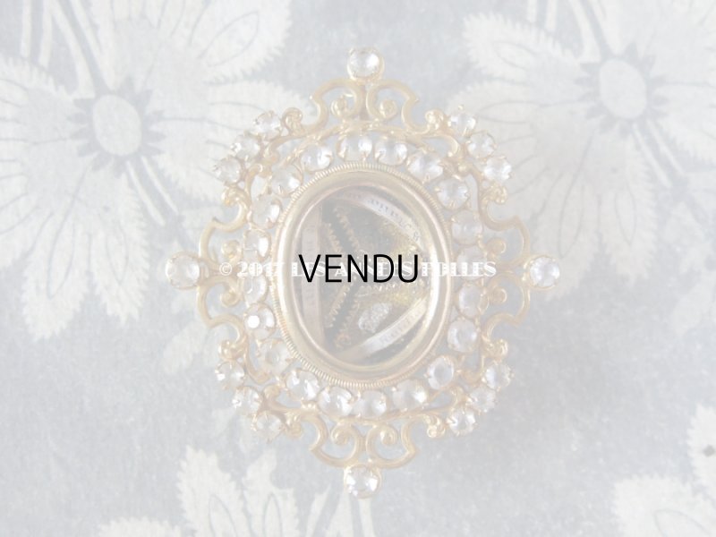 画像6: 19世紀 アンティーク ルリケール　聖遺物のペンダント　ラインストーン 聖人の遺品