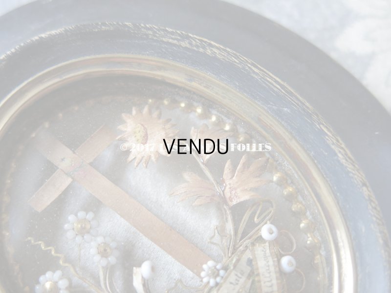 画像6: 19世紀 アンティーク ルリケール 聖遺物のガラスフレーム  聖人の遺品