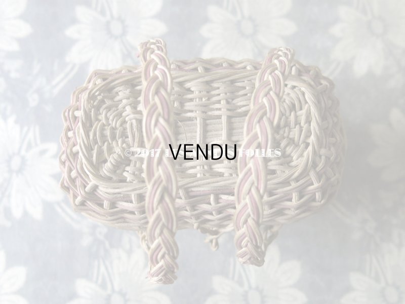 画像6: アンティーク ドール用 パニエ 赤紫&ナチュラル