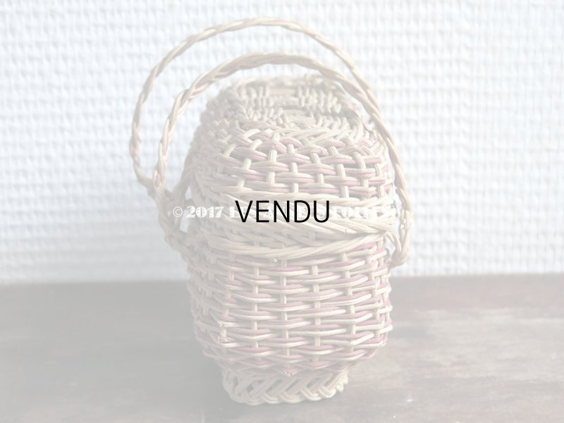 画像3: アンティーク ドール用 パニエ 赤紫&ナチュラル