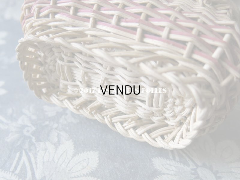 画像7: アンティーク ドール用 パニエ 赤紫&ナチュラル