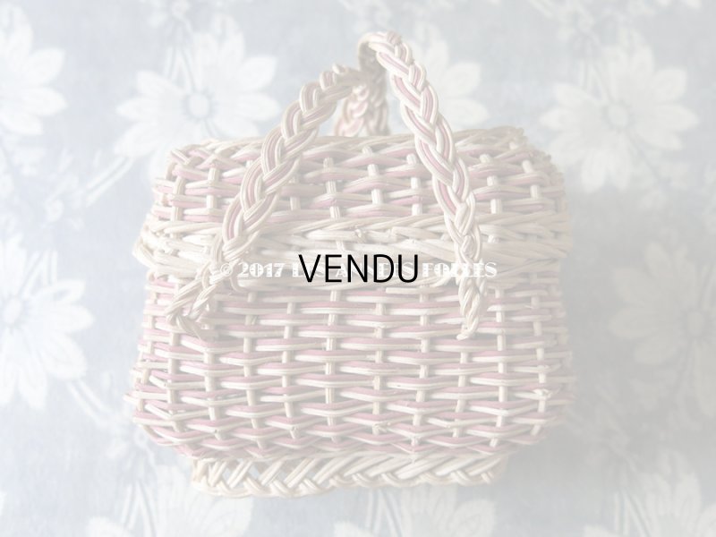 画像5: アンティーク ドール用 パニエ 赤紫&ナチュラル