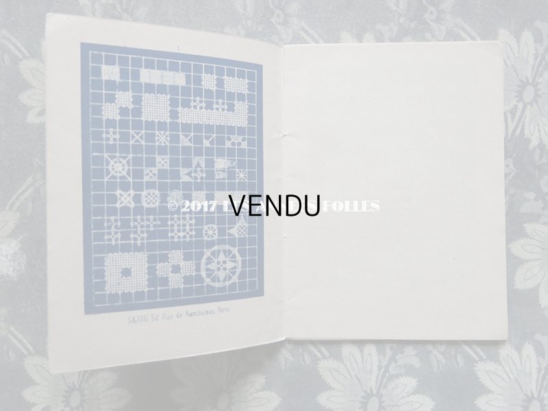 画像3: 1855〜1882年 アンティーク フィレレースの図案帳 ALBUM POUR OUVRAGES AU FILET N68 - MAISON SAJOU -