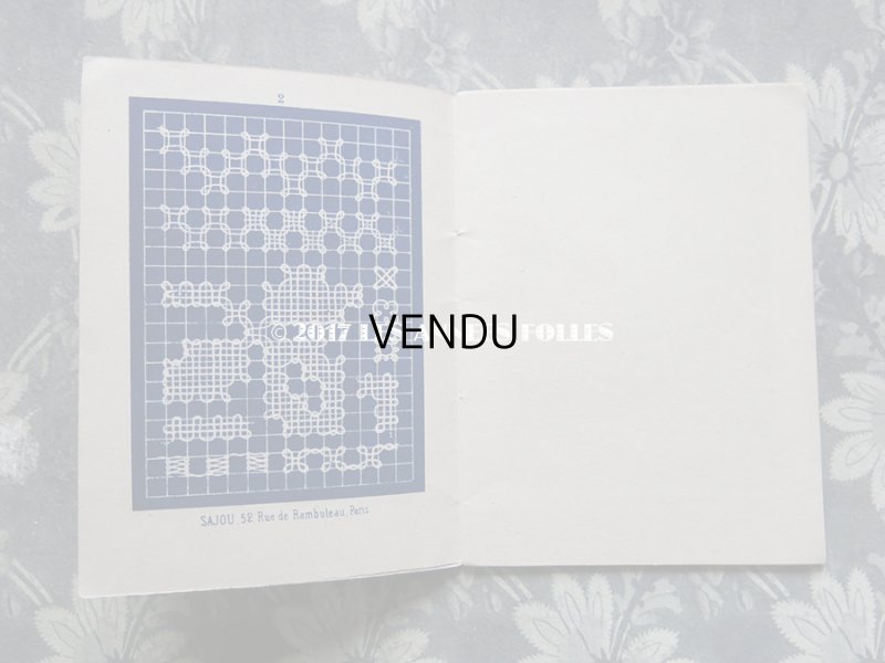 画像4: 1855〜1882年 アンティーク フィレレースの図案帳 ALBUM POUR OUVRAGES AU FILET N68 - MAISON SAJOU -