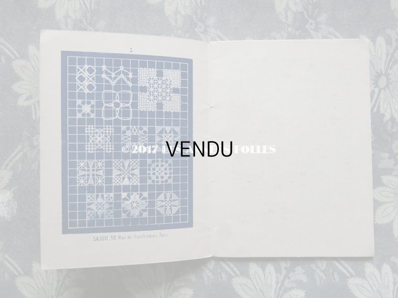 画像5: 1855〜1882年 アンティーク フィレレースの図案帳 ALBUM POUR OUVRAGES AU FILET N68 - MAISON SAJOU -