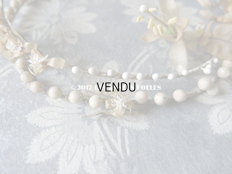 画像4: 1913年 アンティーク ワックスフラワーのヘッドリース & ブローチ ウェディング  結婚式 ティアラ