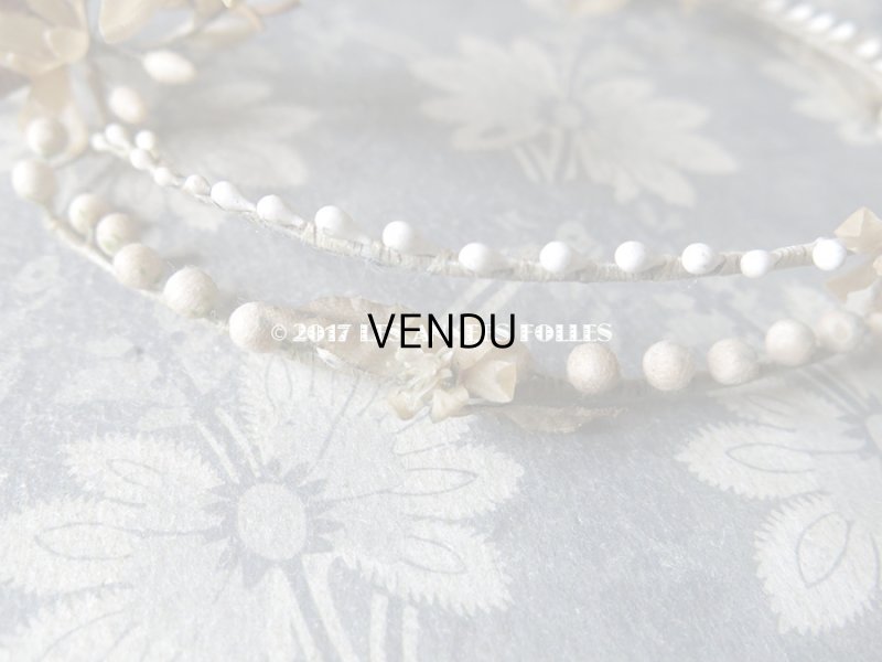 画像6: 1913年 アンティーク ワックスフラワーのヘッドリース & ブローチ ウェディング  結婚式 ティアラ